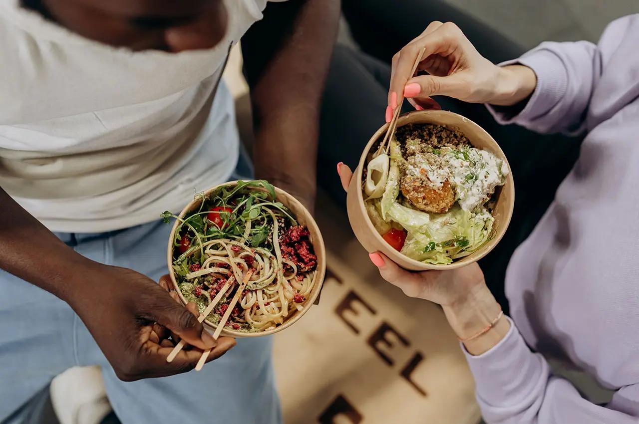 Food in bowls